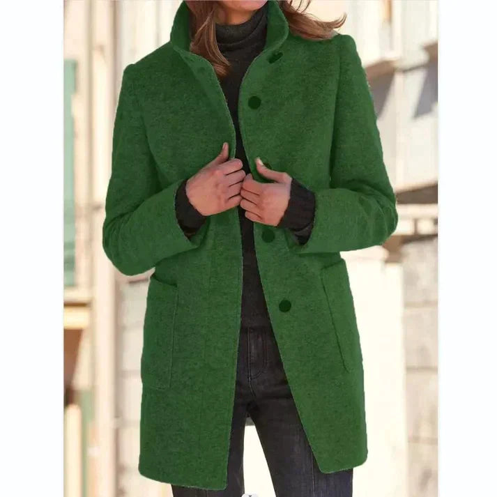 Carolina - Elegante Abrigo de lana con cuello alto